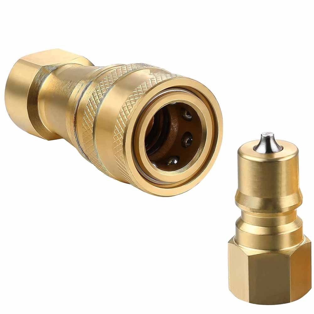 1/4" Brass Quick Disconnect Coupler Carpet Cleaning Extractor for Wand Hose 4PCS