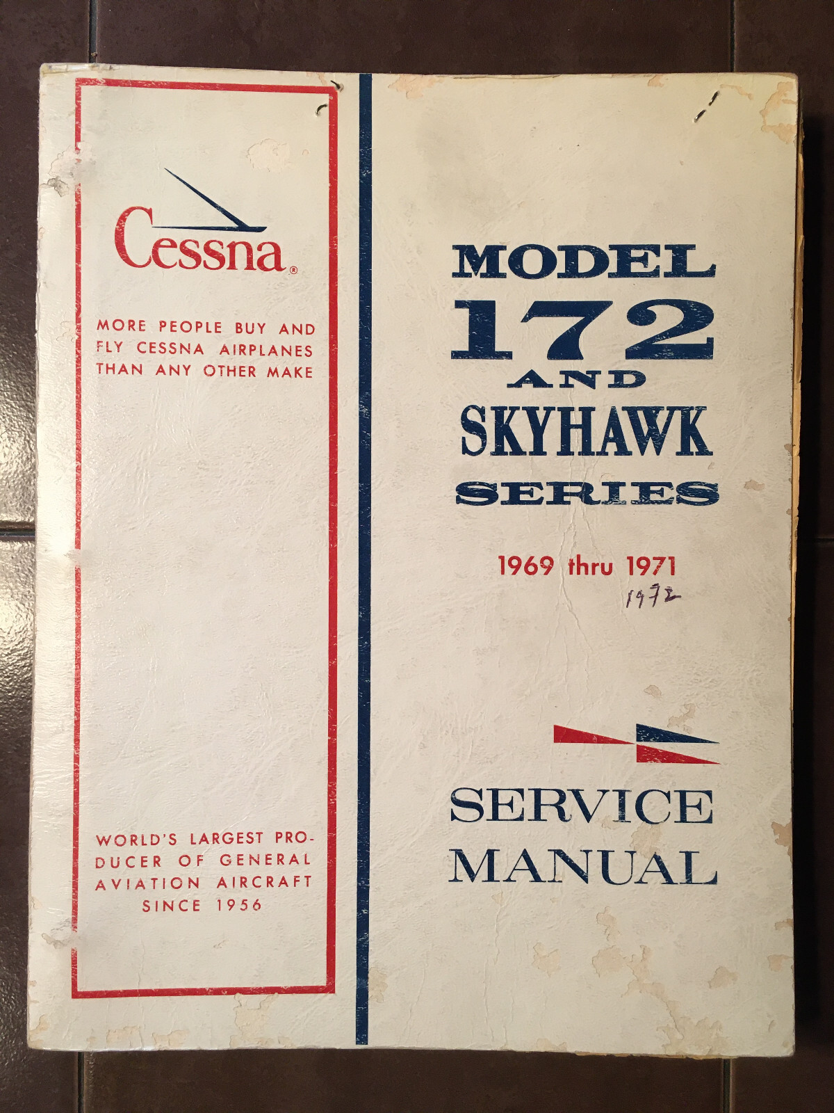 1969-1972 Cessna 172K, 172L, F172H, F172K, F172L Skyhawk Service Manual