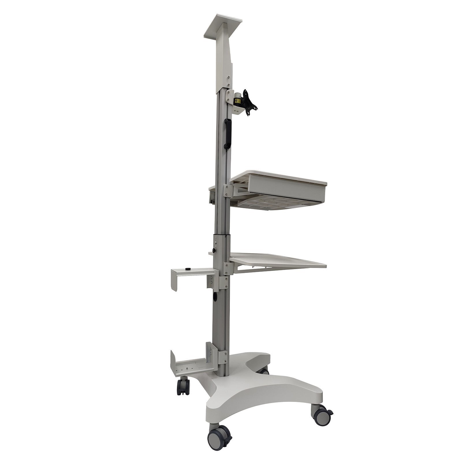 Floor Stand Movable Workbench Computer Cart Mobile Workstation Monitors Support