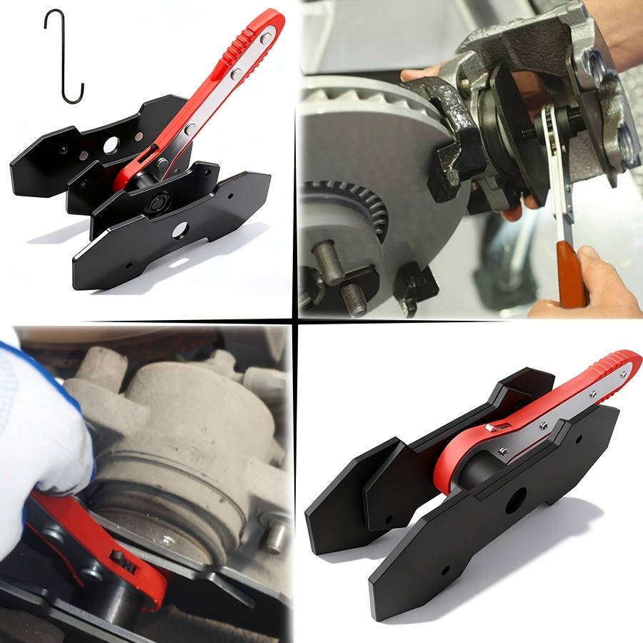 360-degree rotating ratchet brake caliper compression tool