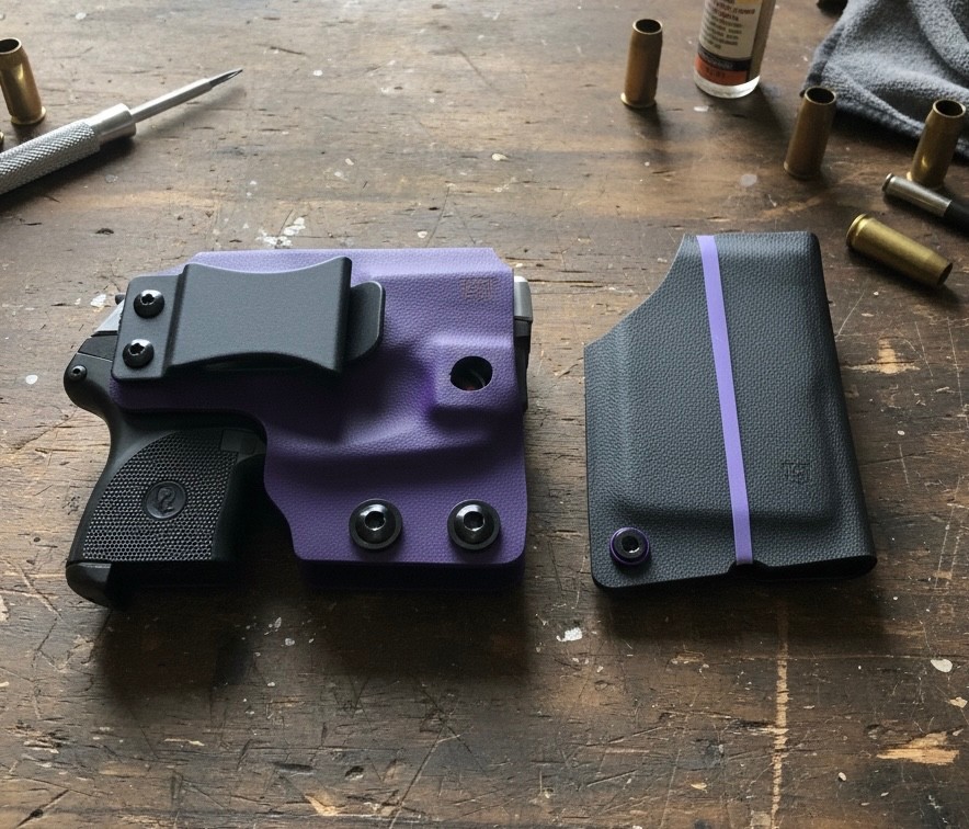 Ruger LCP 380 IWB/OWB holster Viridian Laser  *Free wallet with purchase!*