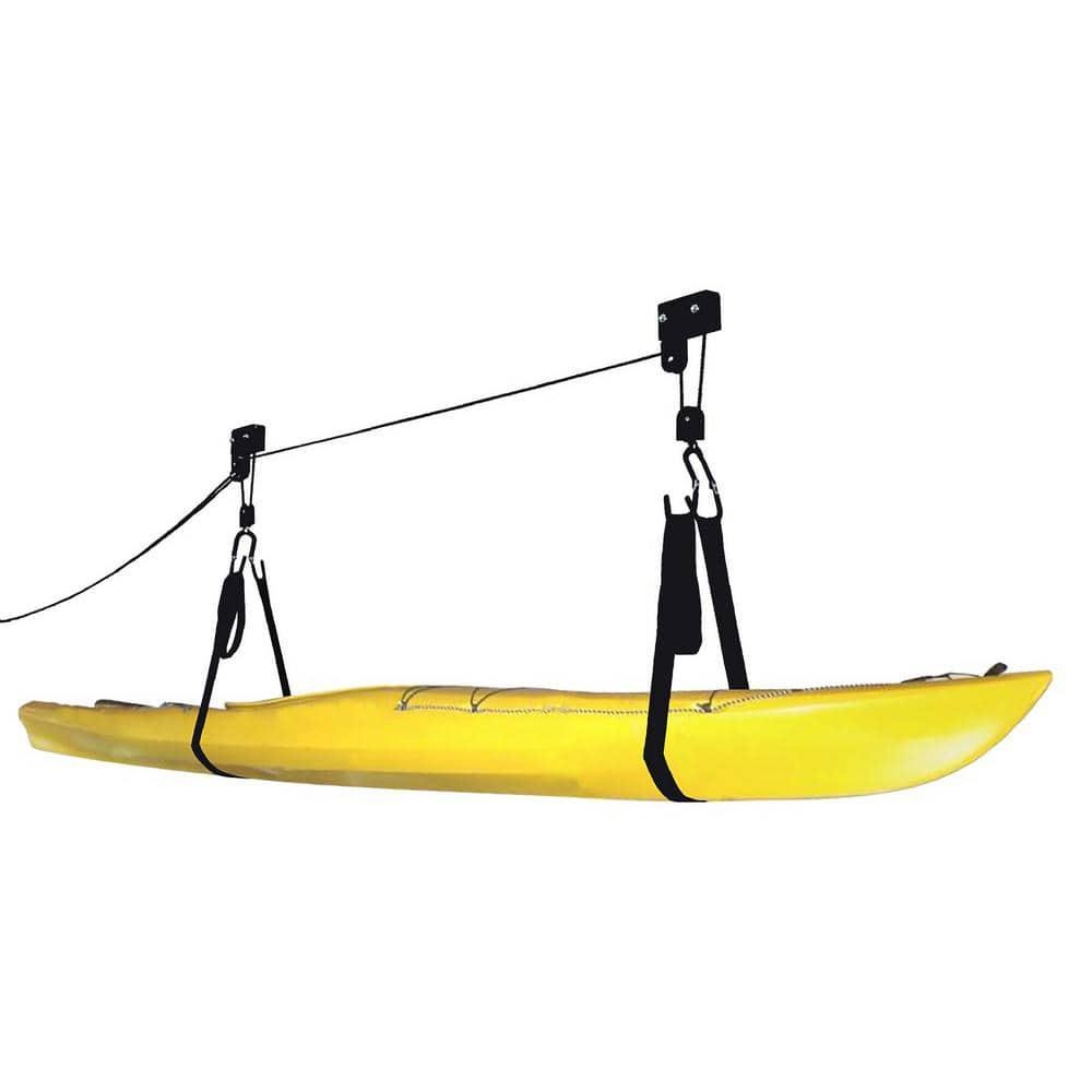 Kayak Canoe Hoist Lift Ceiling Storage Rack 125lb Capacity Garage Pulley System