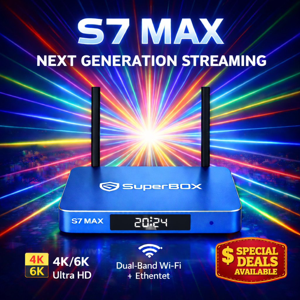 SuperBox S7 MAX 4K/6K Streaming Box WiFi6 Voice Remote + Same Day Shipping