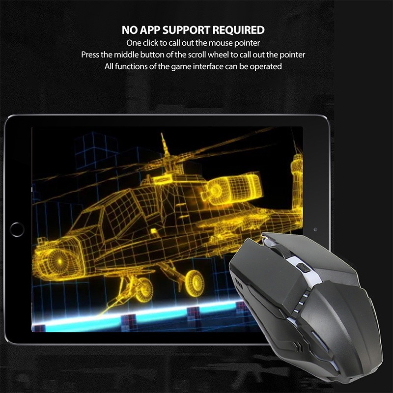 4-in-1 Mobile Game Accessory Pack Game Controller Keyboard Mouse Converter Combo