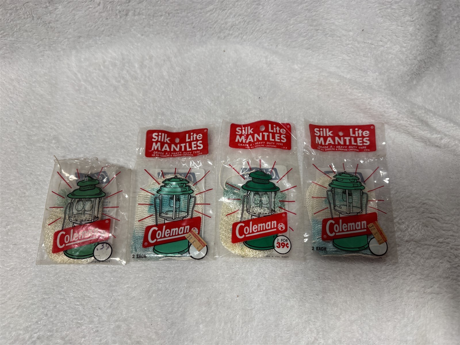 VINTAGE COLEMAN SILK LITE MANTLES 21A "6 TOTAL IN 4 PACKS" GRADE A HEAVY DUTY