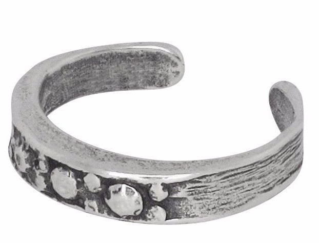 Sterling Silver .925 Triple Gem Design Toe Ring Adjustable Size | Made In USA