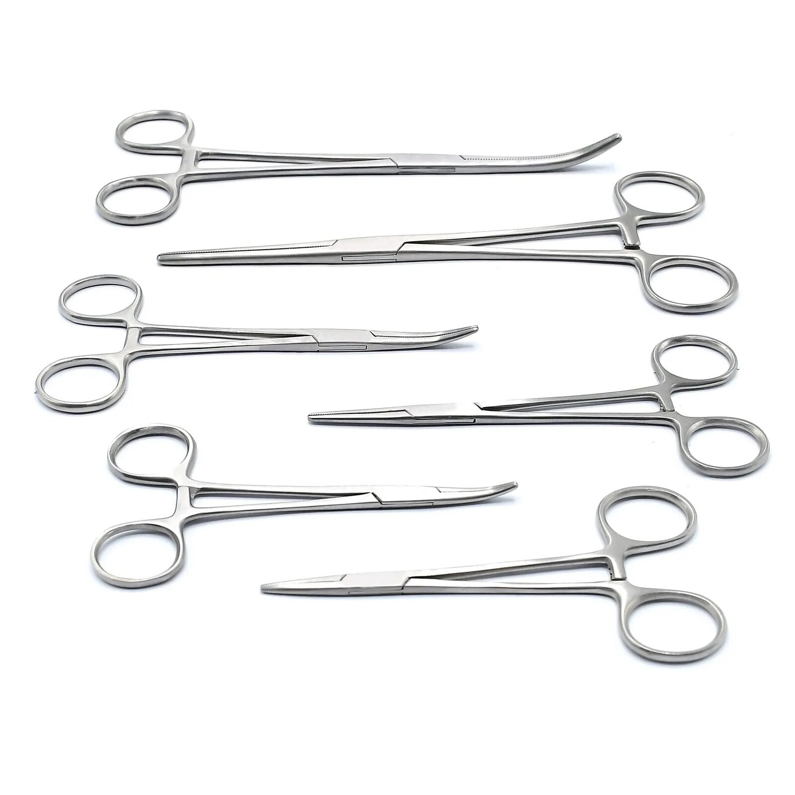 HEMOSTAT Set 5" 6" 8" Curved/Straight - 6 Pack Hobby, Electronics, Fishing