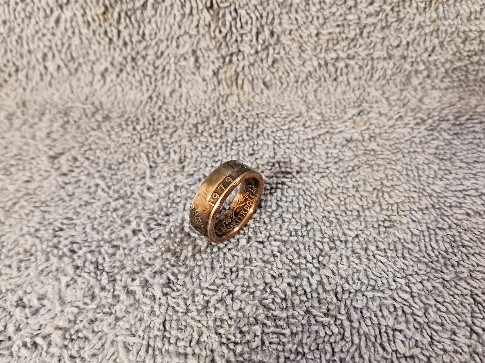 1979  Washington Quarters, Handmade Coin Ring, Size 6