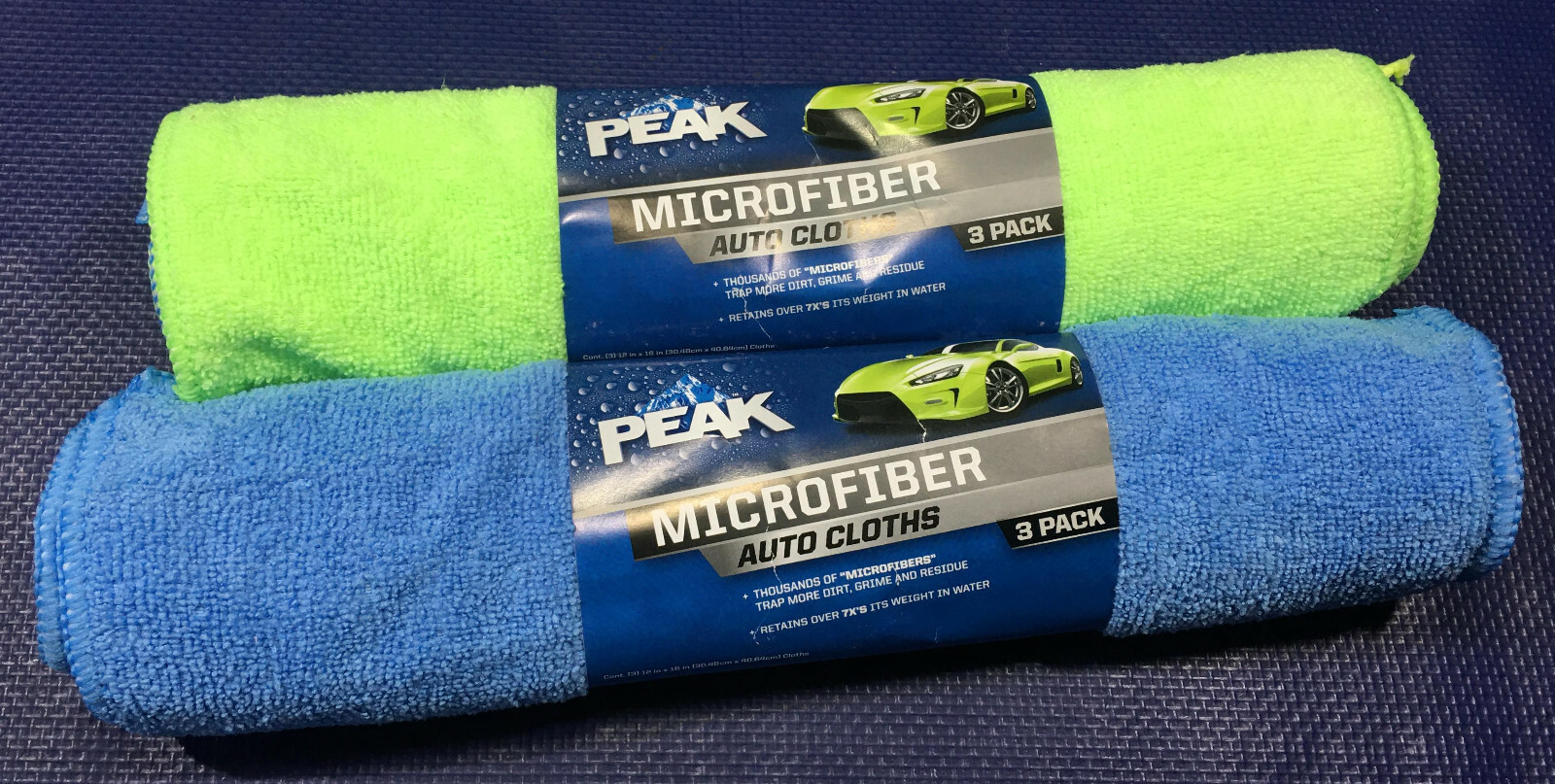 PEAK Microfiber Clean Polish Dry Detail Auto Cloths 12 x 16 ~ Qty 3 pk x 2=6