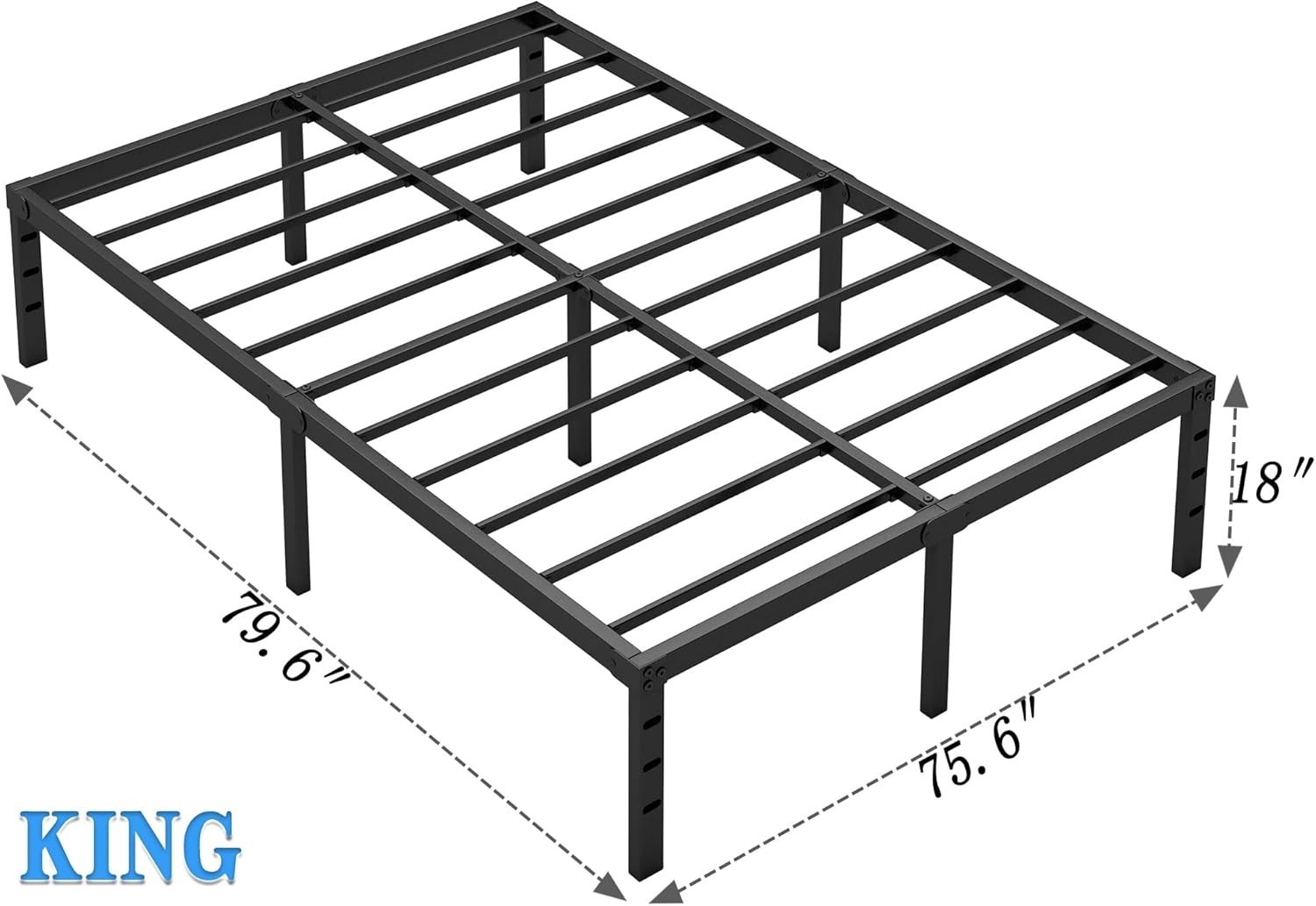 High Underbed Space No Box Spring Required