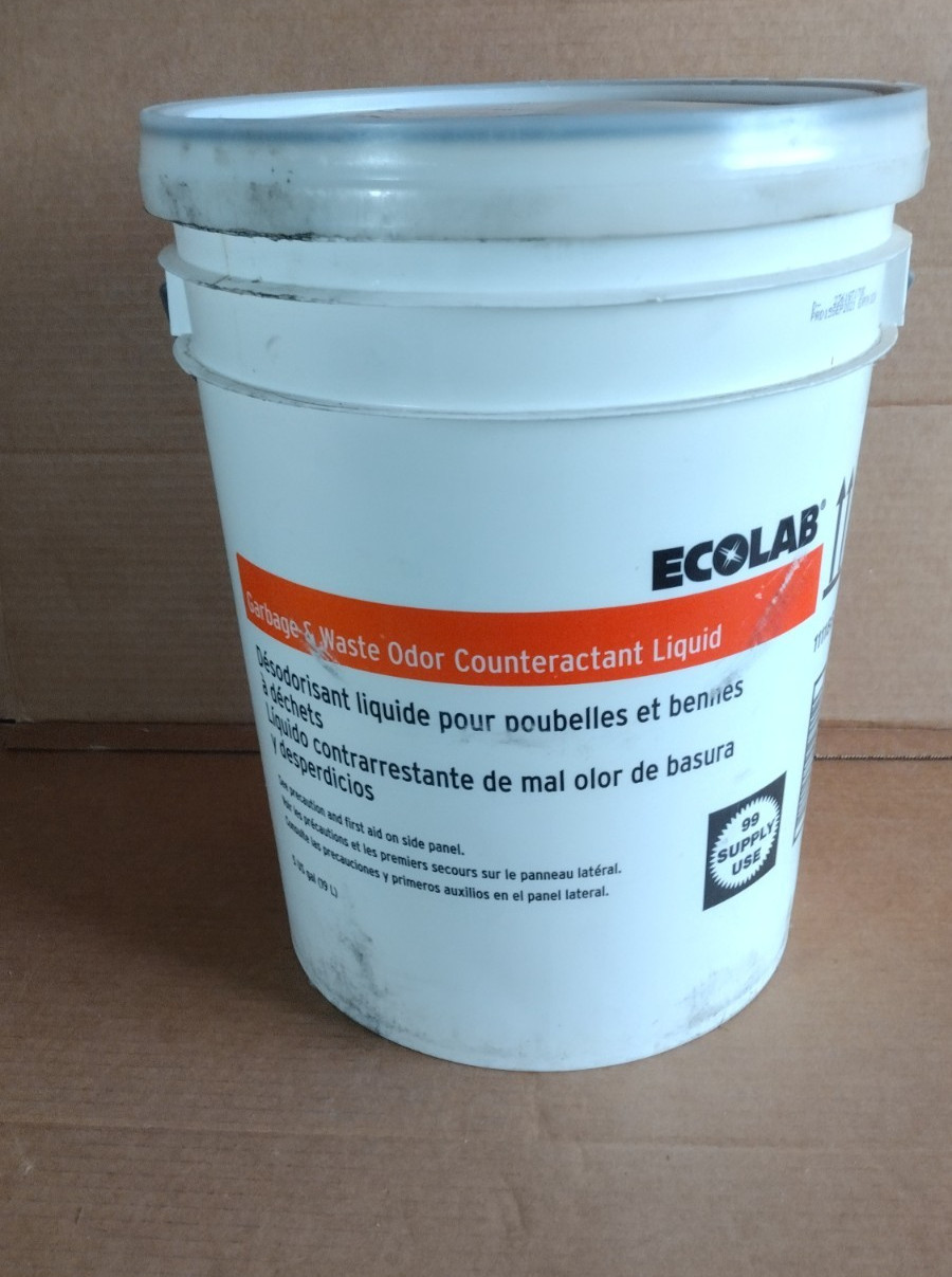 ECOLAB  GARBAGE & WASTE ODOR COUNTERACTANT LIQUID 5 Gallon. EXP.09/2024 NEW