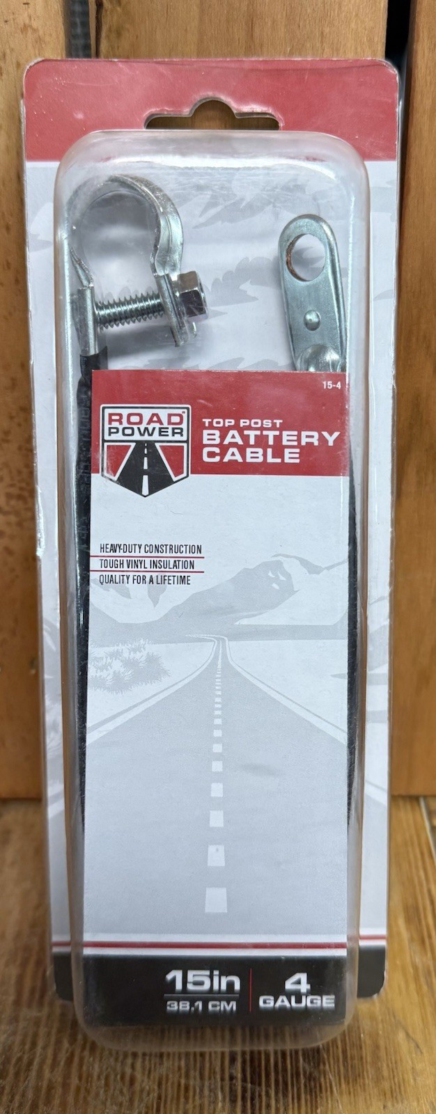 Road Power 15 In. 4 Gauge Top Post Battery Cable 15-4