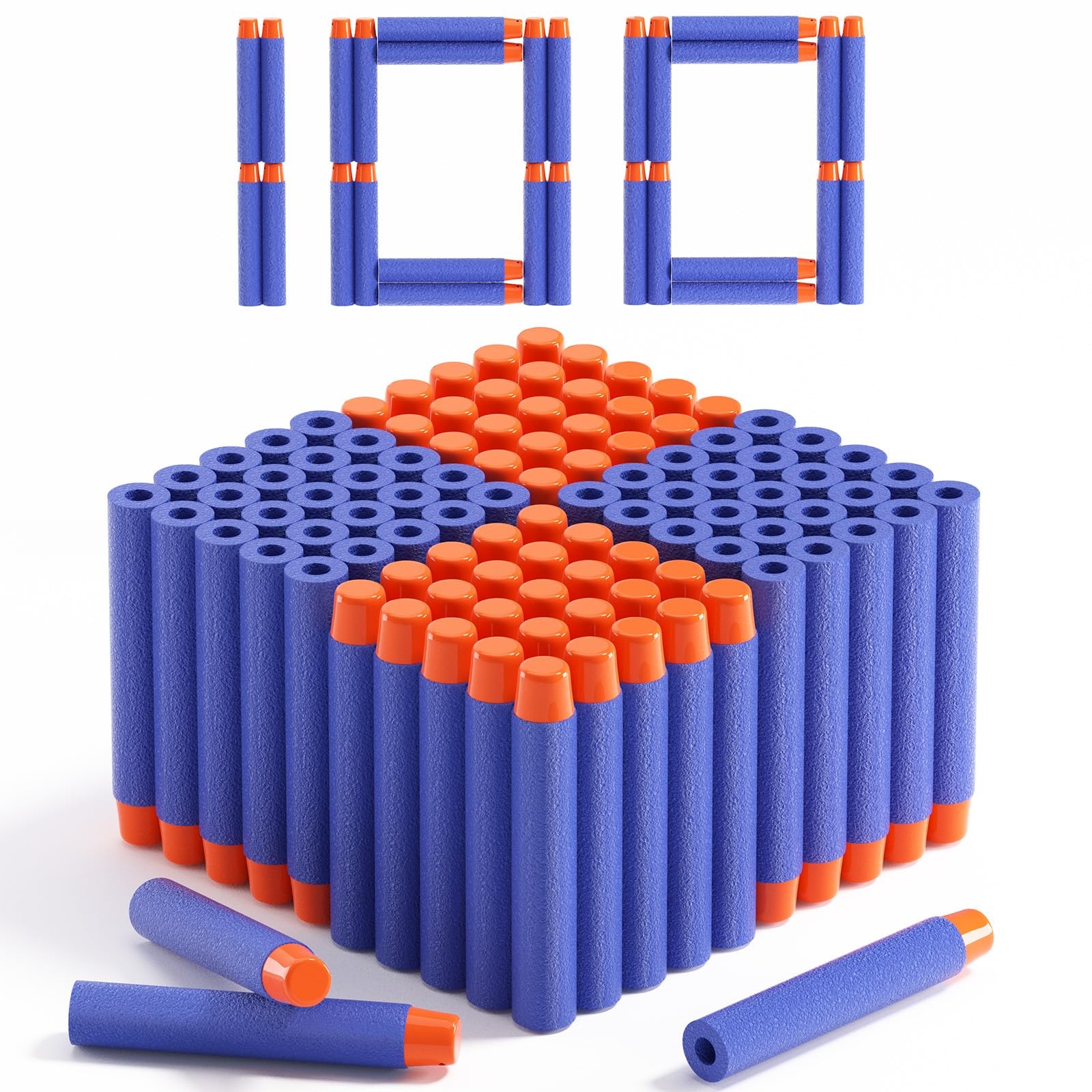 AMOSTING Refill Darts 100PCS Bullets Ammo Pack Compatible for 7.2 cm, Blue