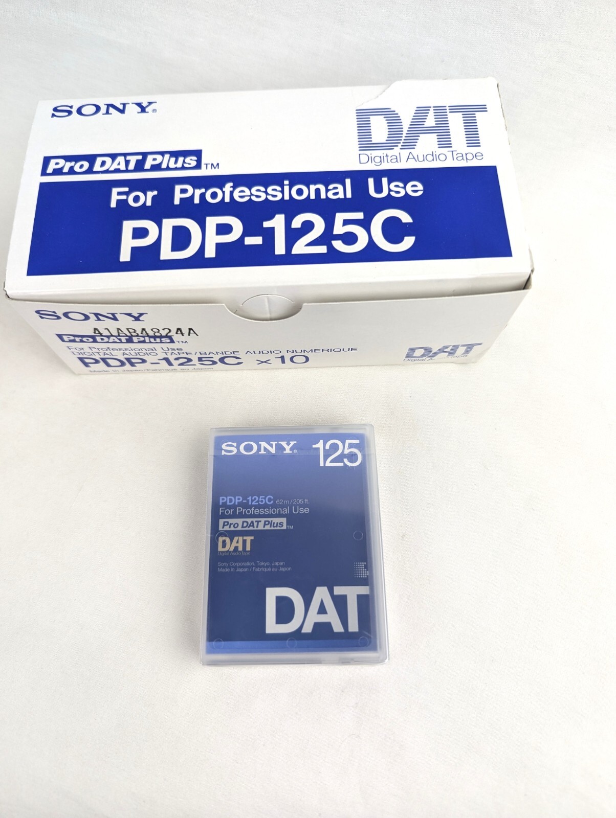Sony PDP-125C DAT Digital Audio Tape, Box of 10 - New Old Stock, Free Shipping