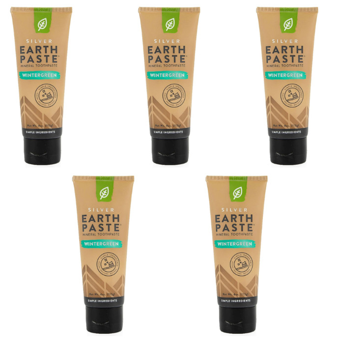 Redmond Life Silver Earth Paste Mineral Toothpaste Wintergreen 4 oz 5 pack