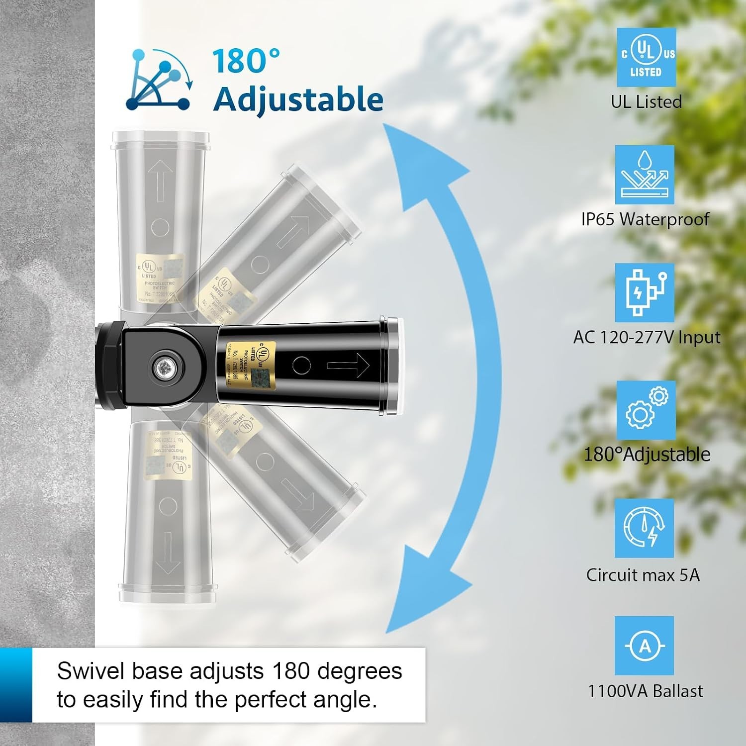 Innovative Automatic On/Off Lighting Control - Dusk to Dawn Sensor Rated