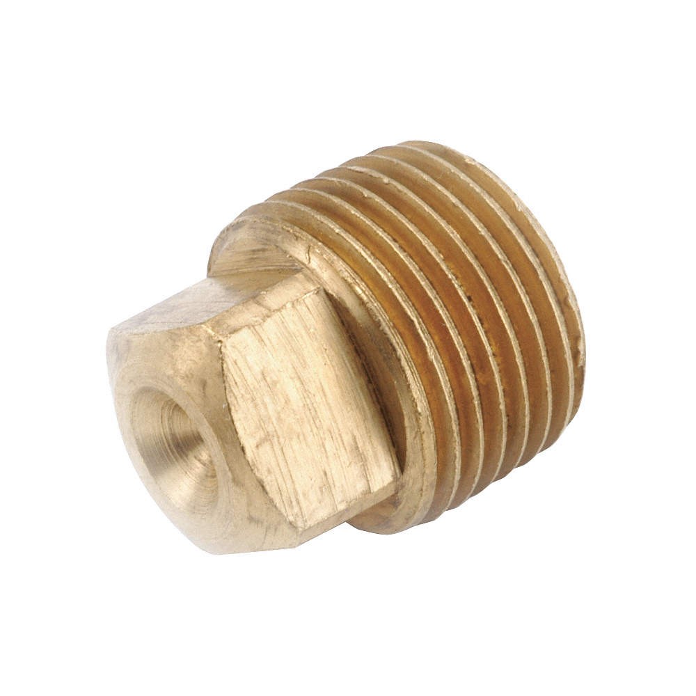 GRAINGER APPROVED 706114-02 Square Head Plug, Brass, 1/8 in, MNPT 20XN68