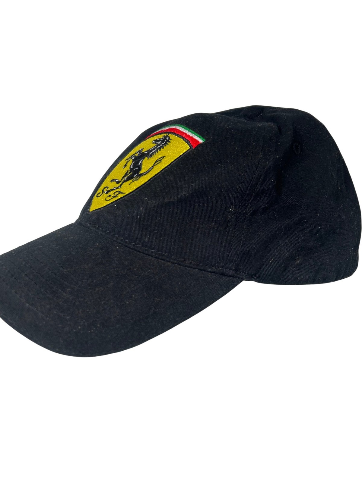 Ferrari SF Logo Baseball Cap Unisex Black Adjustable Cotton Scuderia