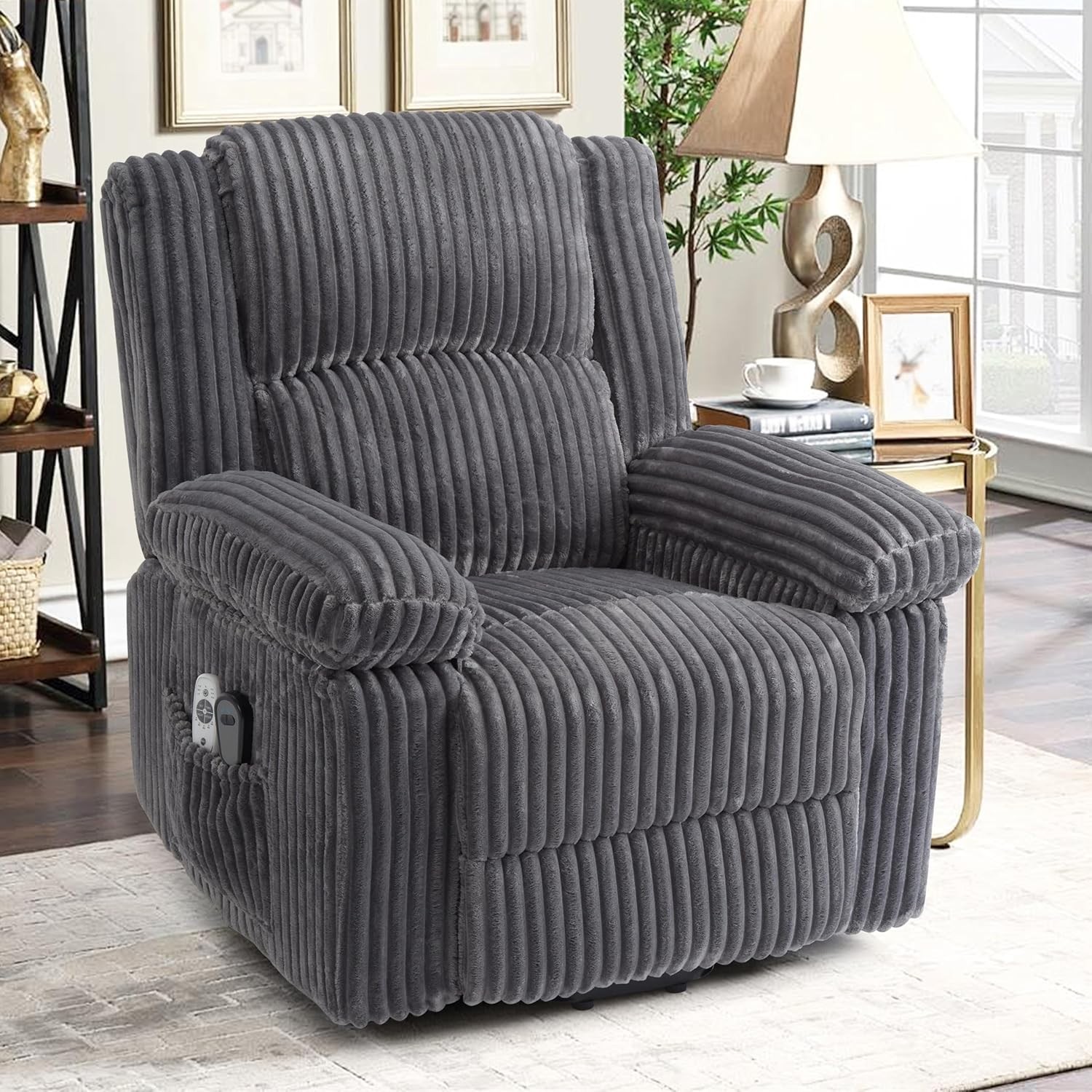 Power Lift Recliner Chair, Heat & Massage Function, Electric Stand-Up Recliner