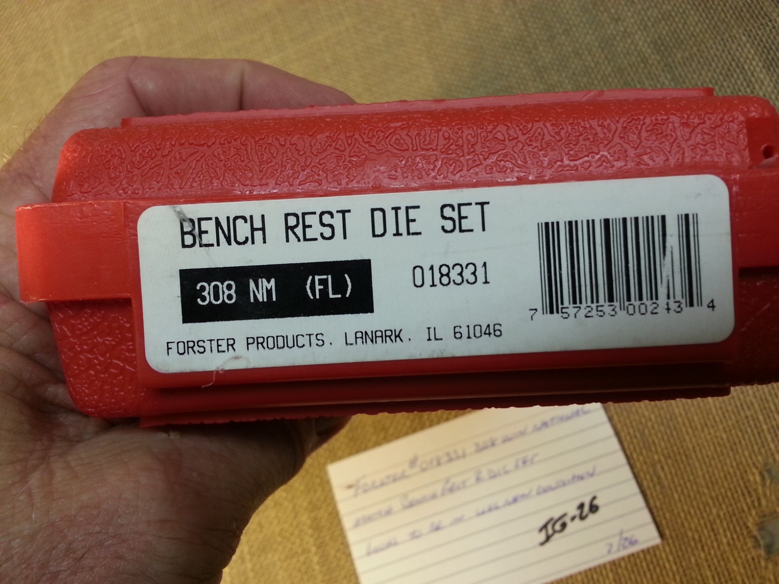 Forster # 018331 308 National Match Bench Rest Reloading Die Set