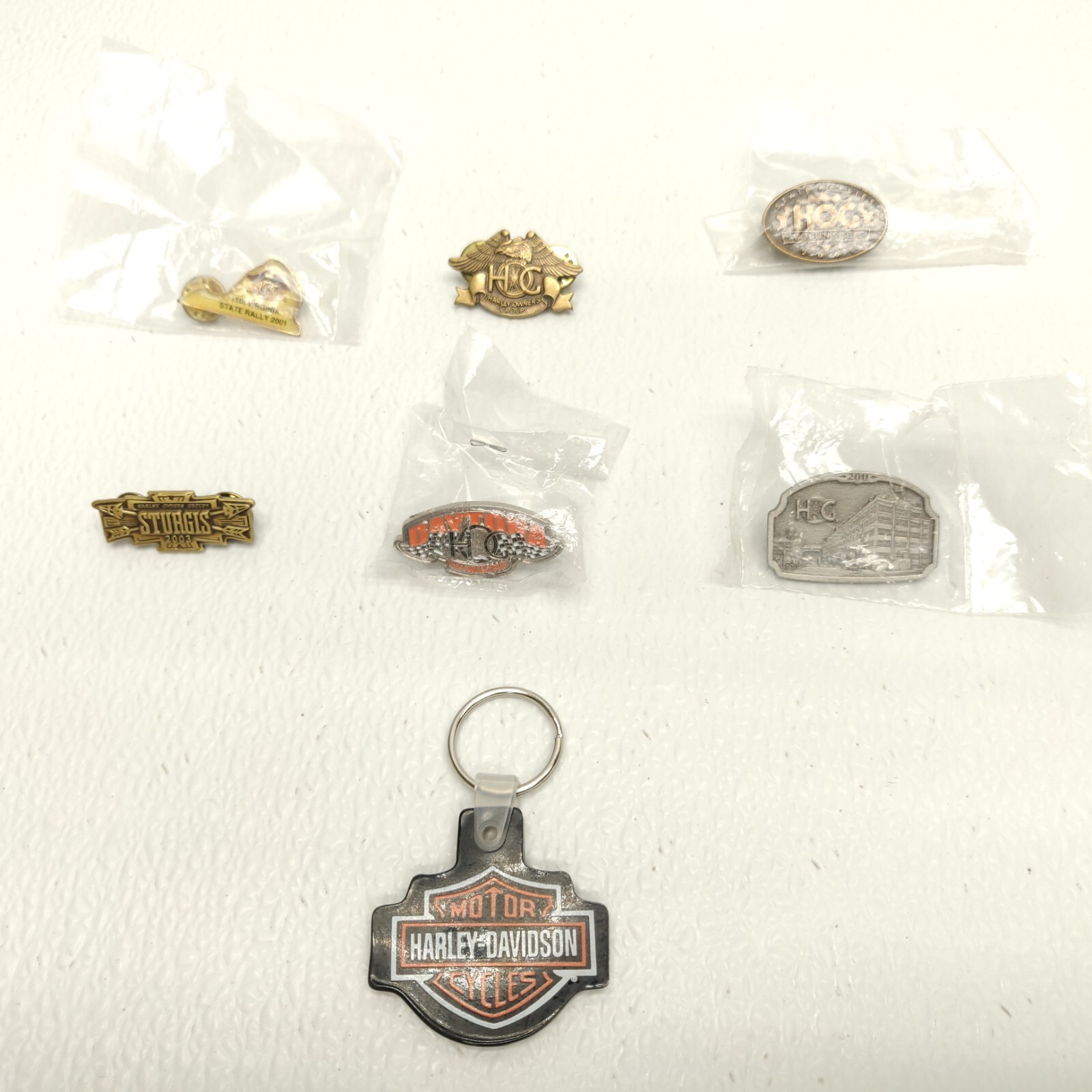 Lot of 6 Harley-Davidson HOG Pins Sturgis Daytona Virginia 01 03 11 Pinback