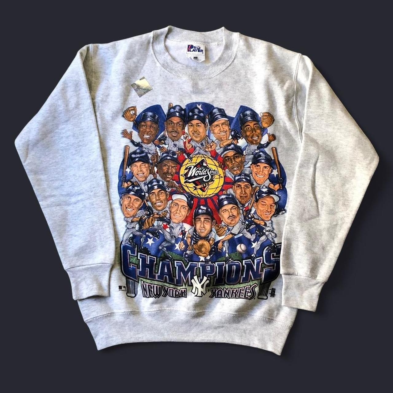 New York Yankees 1998 World Series Caricature Player Crewneck Sweatshirt VK06634