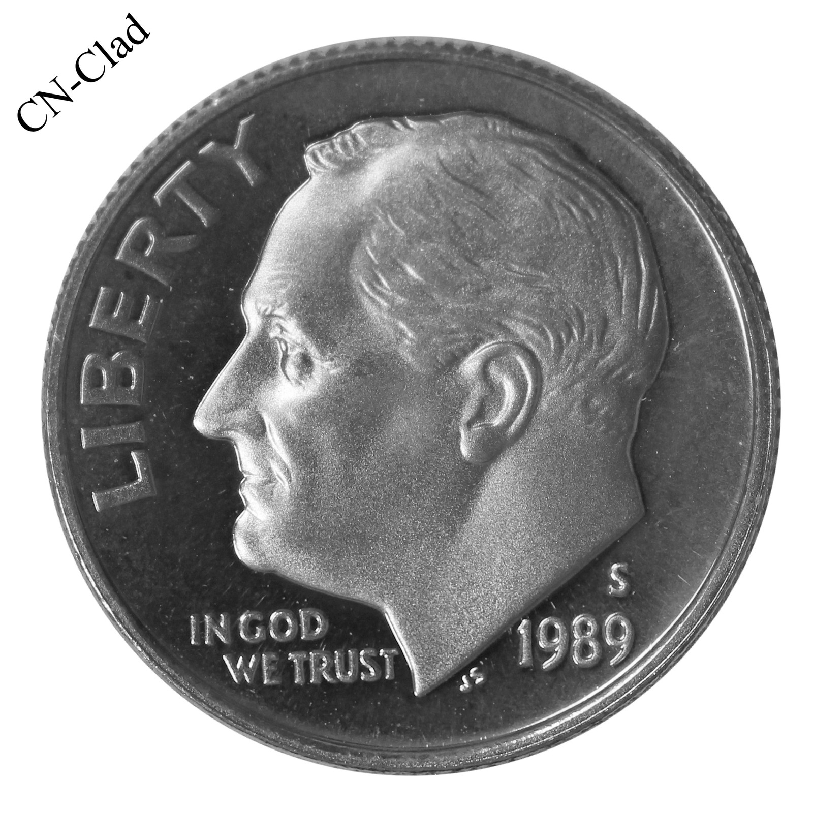 1989 S Roosevelt Dime 10c Gem Deep Cameo Proof CN-Clad US Coin