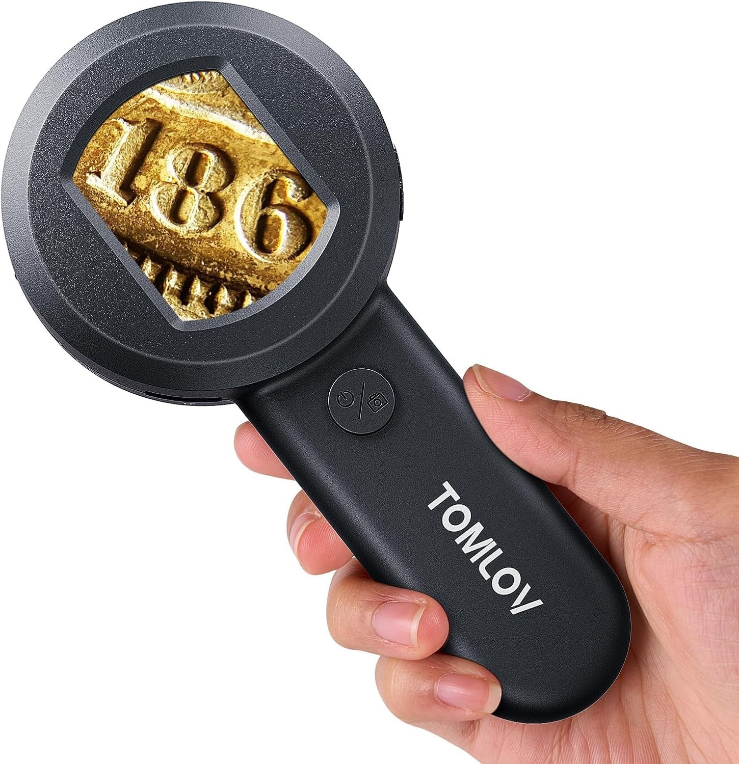 P10 Microscope for Adults Kids, Handheld Coin Magnifier with Light for Error ...