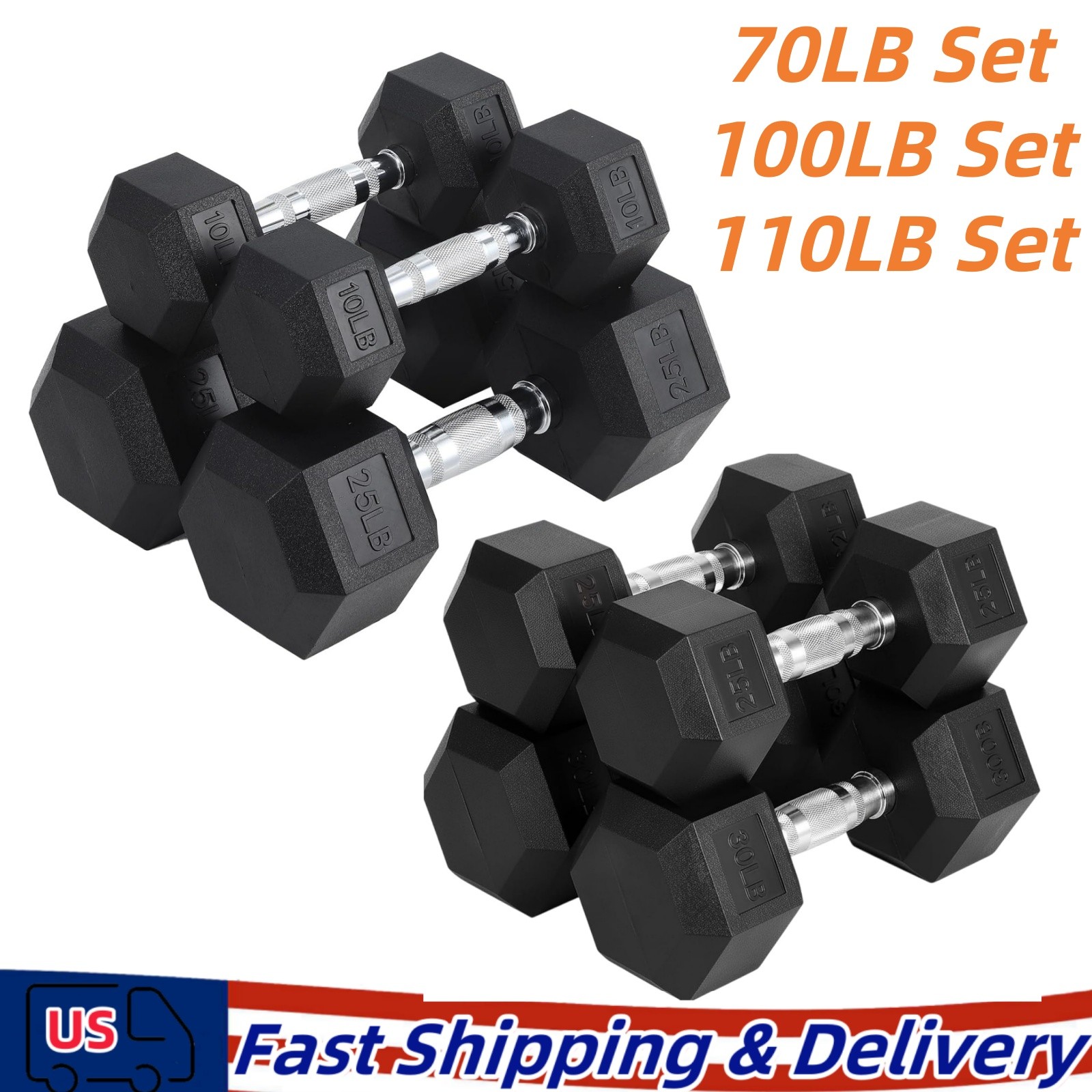 4PCS 10-35 LB Dumbbell Weight Set Hand Weights for Home Gym