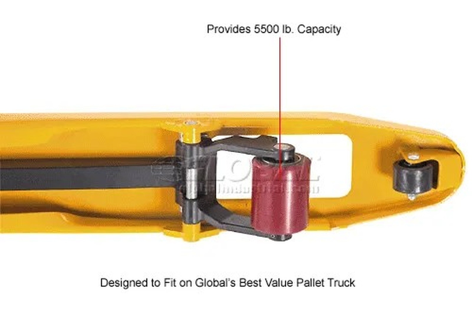 Replacement 3" Polyurethane Load Wheel for Global Industrial? Pallet Trucks