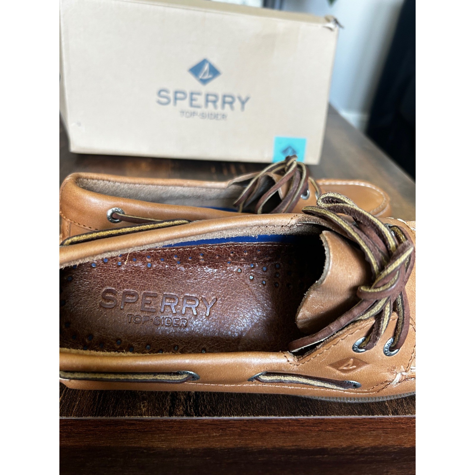 Sperry Top-Sider Mens 8.5 M Authentic Original Leather Boat Shoes Tan 0197640