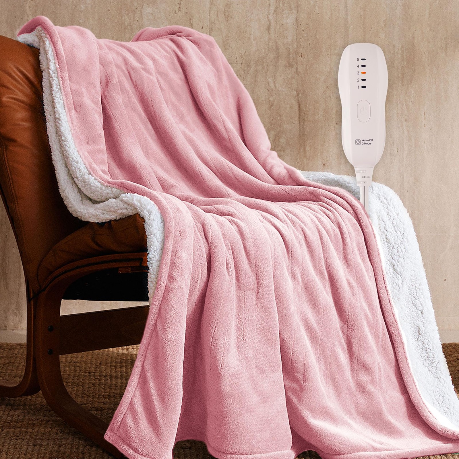 Heated Blanket 50"x60" - ETL&FCC Certified Flannel Electric Blanket Machine W...