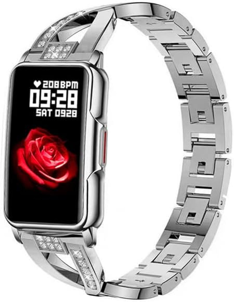 Smart Watch for Women Golden Womens Smartwatch Blood Pressure Bracelet Heart Rat