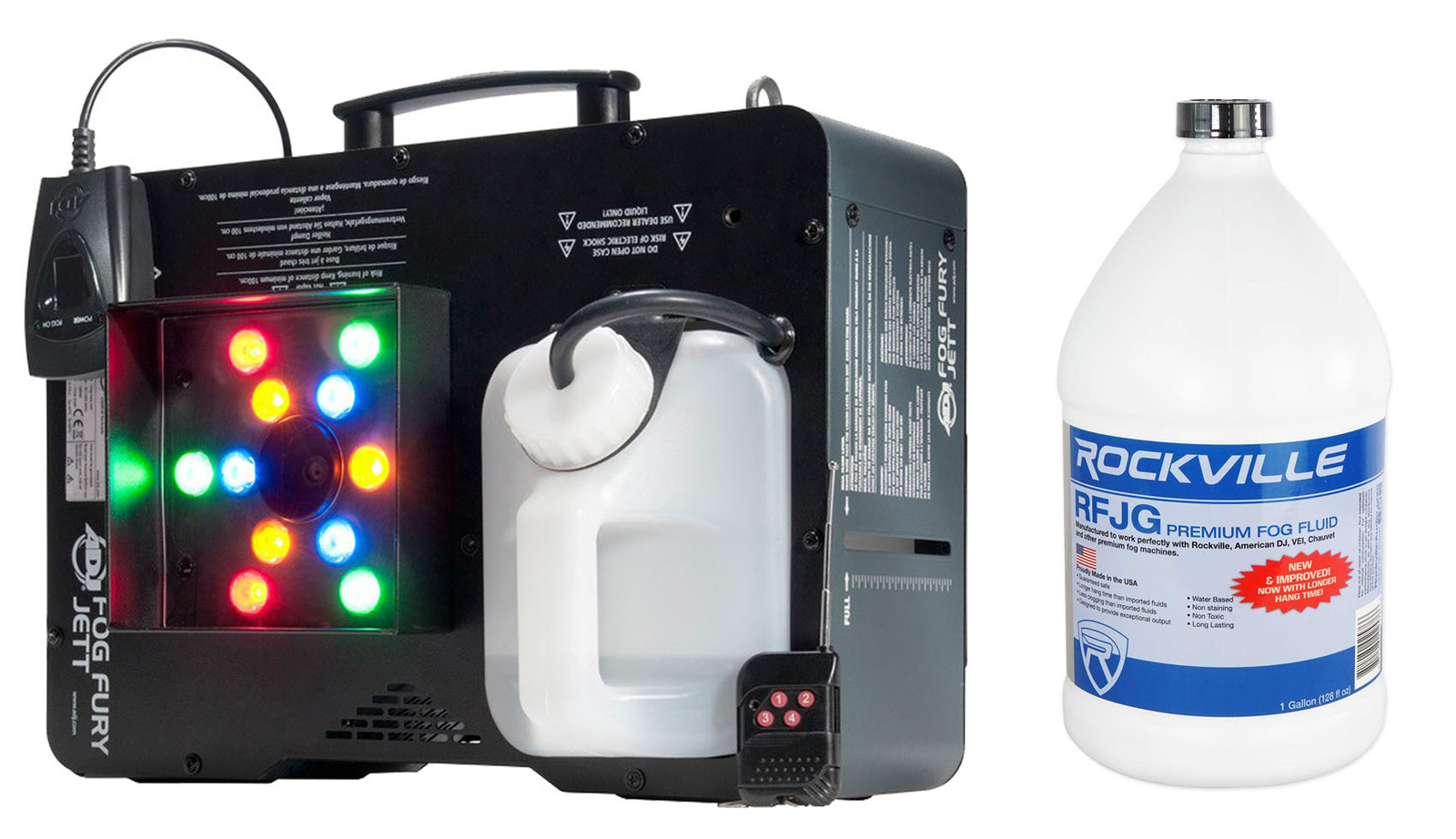 American DJ Fog Fury Jett 700W Vertical Fog Machine w/ LED+DMX+Remote+Fog Fluid