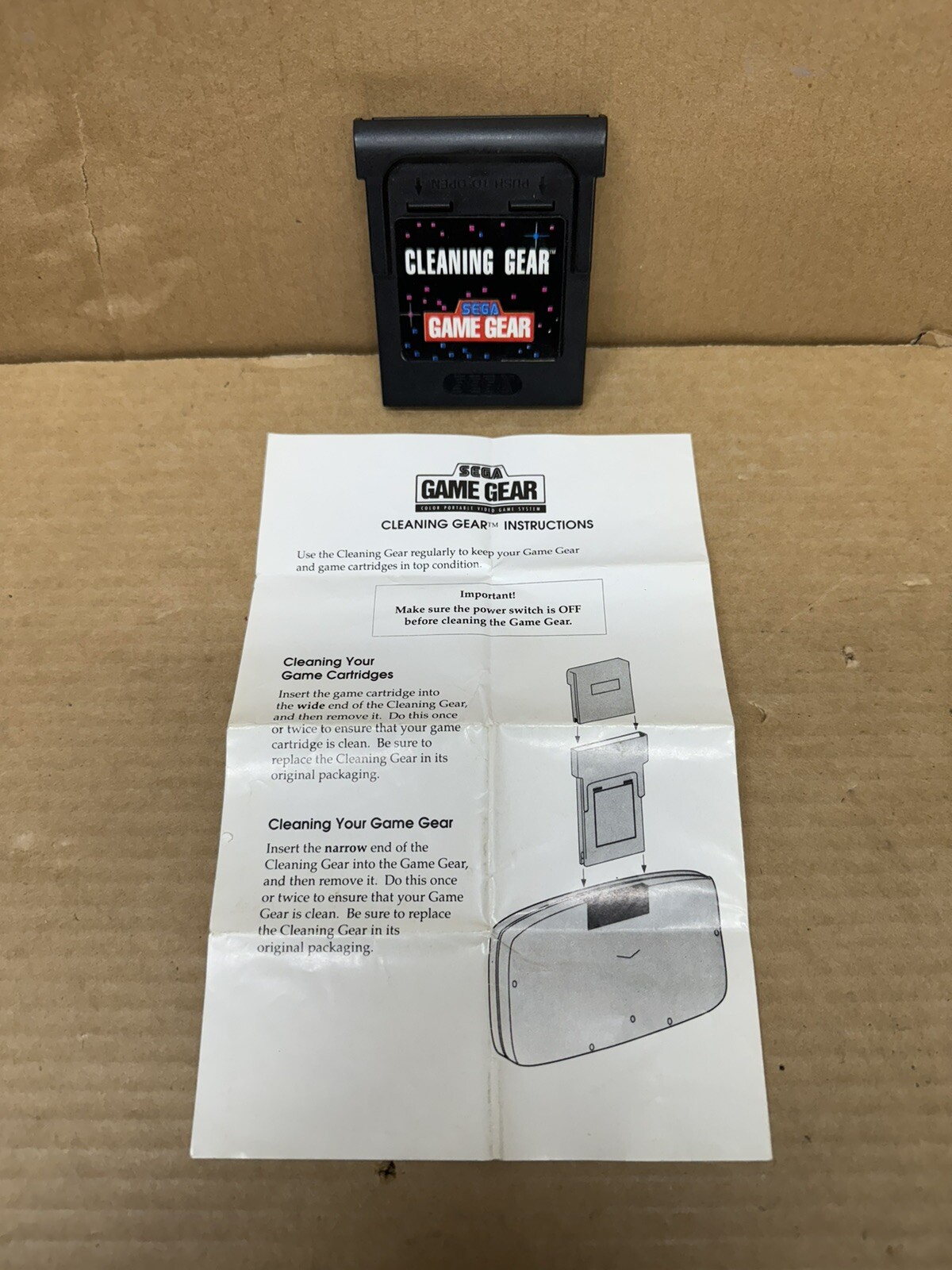 Cleaning Gear Cartridge for Sega Game Gear