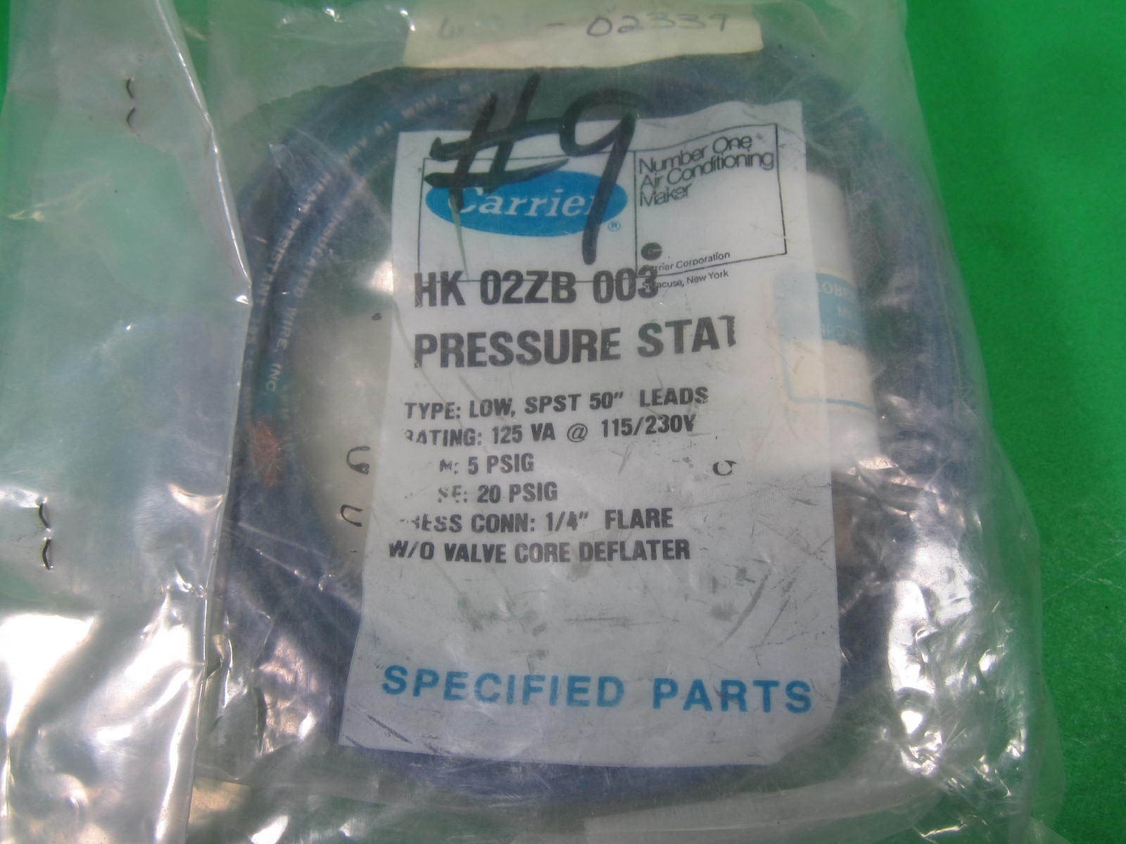 Carrier Pressure Stat -- HK 02ZB 003 -- New