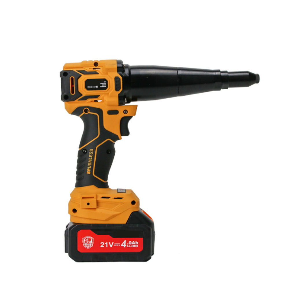 Automatic Brushless Cordless Electric Rivet Gun Brushless 21V Battery 3.2-4.8MM