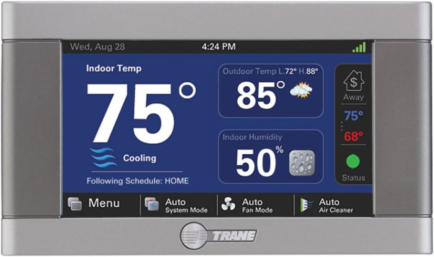Trane XL824 Smart Programmable Touchscreen WiFi Humidity Thermostat TCONT82452D*
