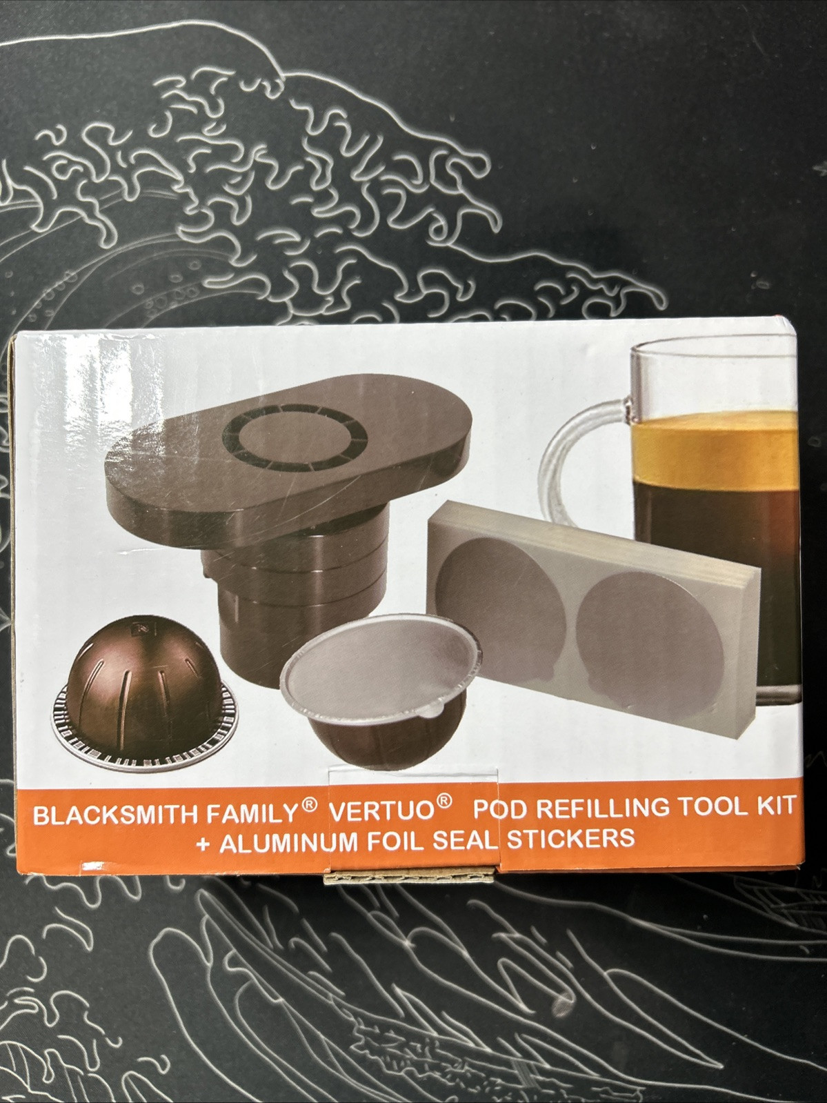 Blacksmith Family Vertuo Coffee Pod Refilling Tool Kit 100 Foil stickers Include