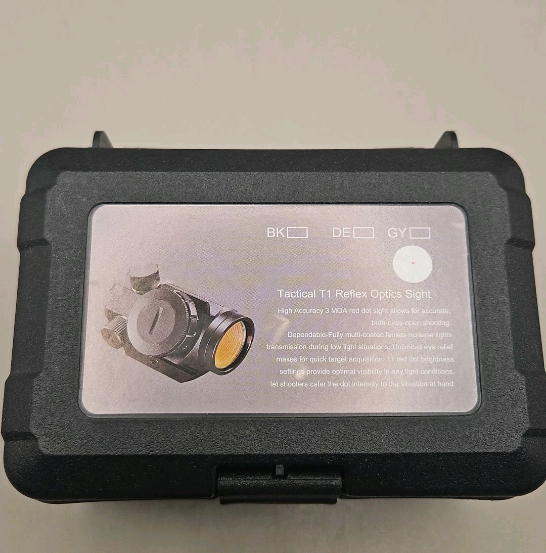 Tactical T1 Red Dot Sight 3 MOA Reflex Sight with 1'' Inch Riser Mount