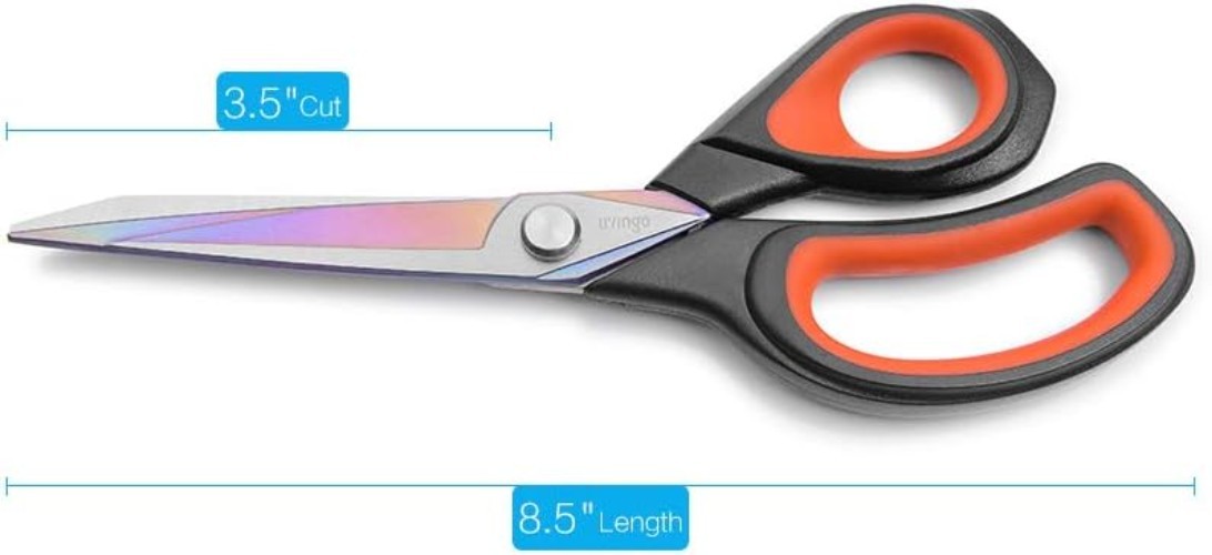 Tailor Scissors Heavy Duty Multi-Purpose Titanium Coating Forged Stainless St...