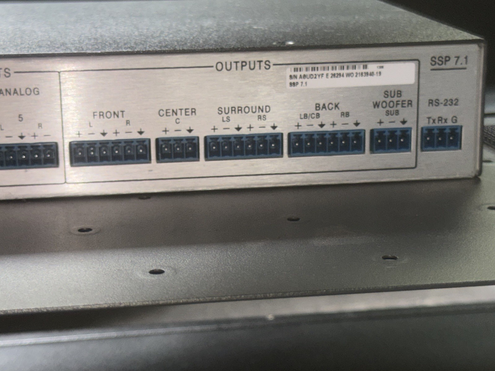 QSC RMX 2450 Power Amplifier + Extron SSP 7.1 Processor w/ SKB Rack Case