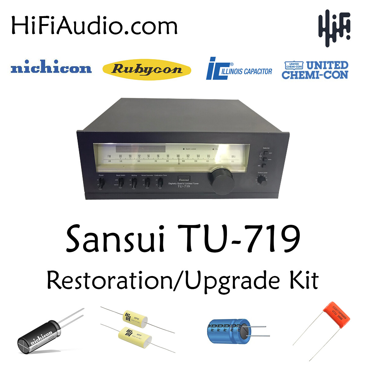 Sansui  TU-719 rebuild restoration recap service kit fix repair capacitor