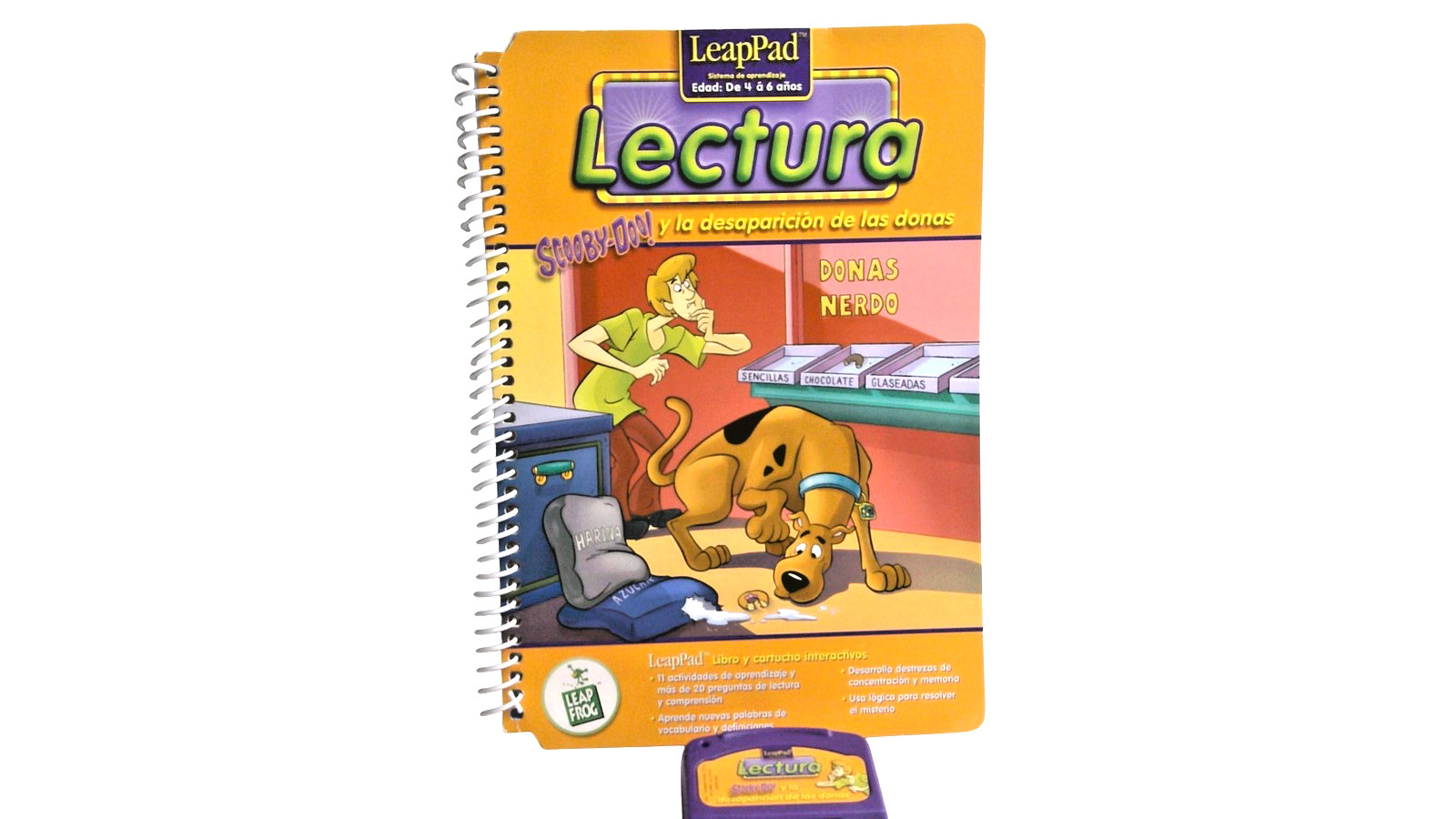 LeapPad Scooby-Doo Lectura Set Libro y Cartucho Español Edad 4-6 LeapFrog 2002