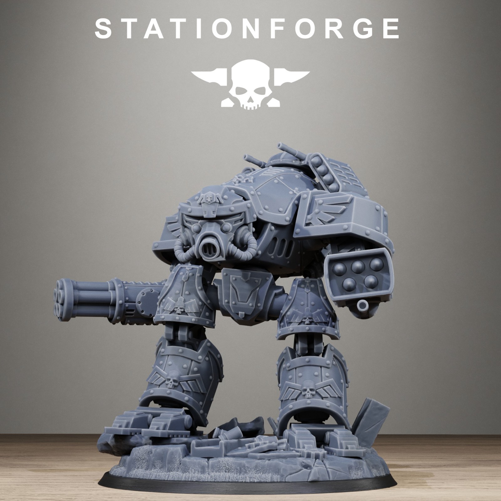 32mm Grimguard MechGuard Station Forge High Quality Miniature (100mm Base)