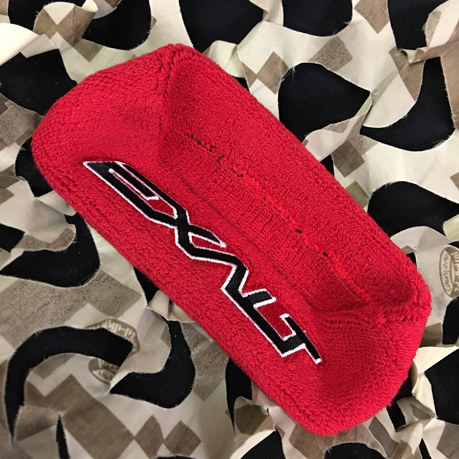 NEW Exalt Paintball Padded Sweatband Headband Head Sweat Band - Red/Black