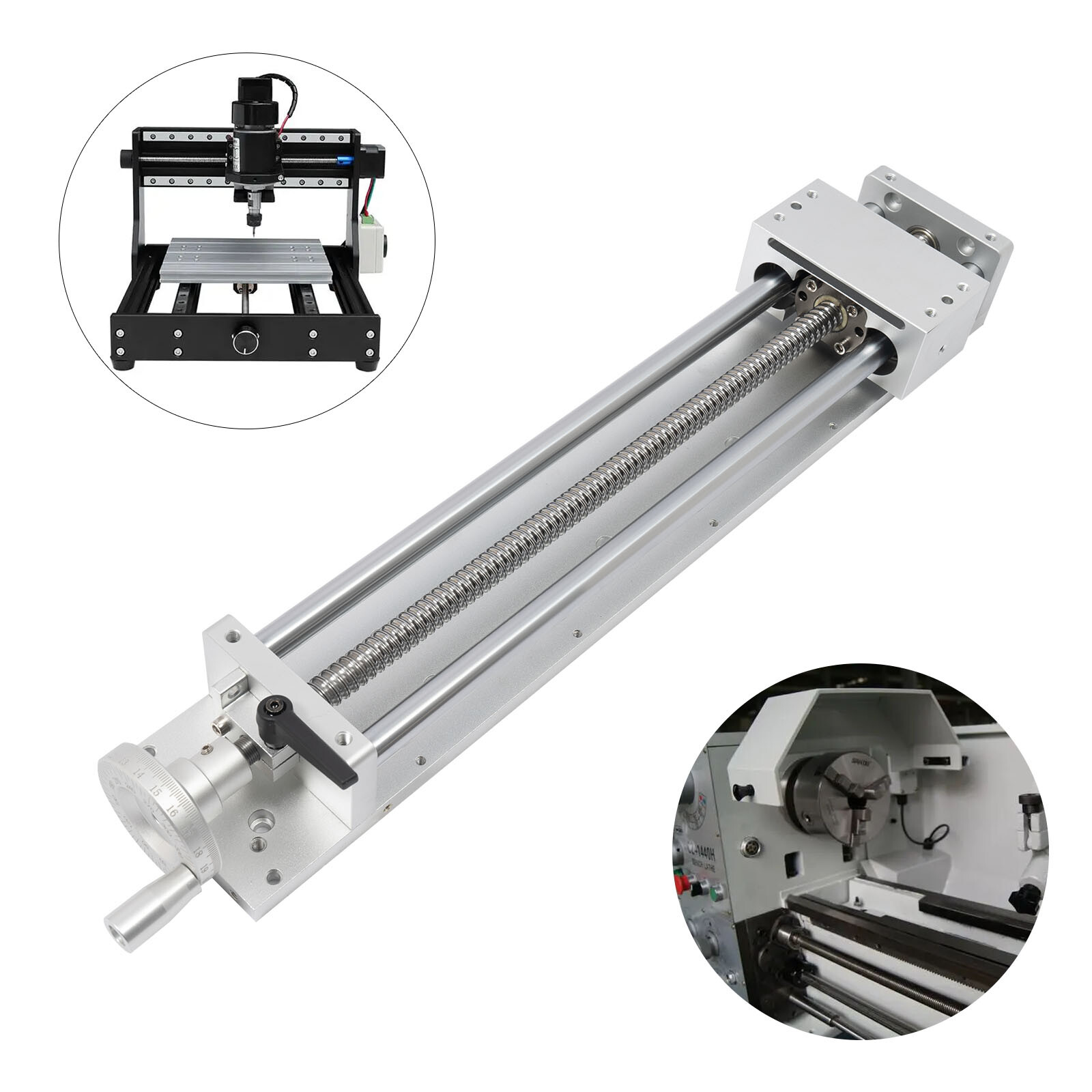 New Manual CNC Sliding Table 400mm Cross Slide SFU1605 Ballscrew XYZ Axis Linear