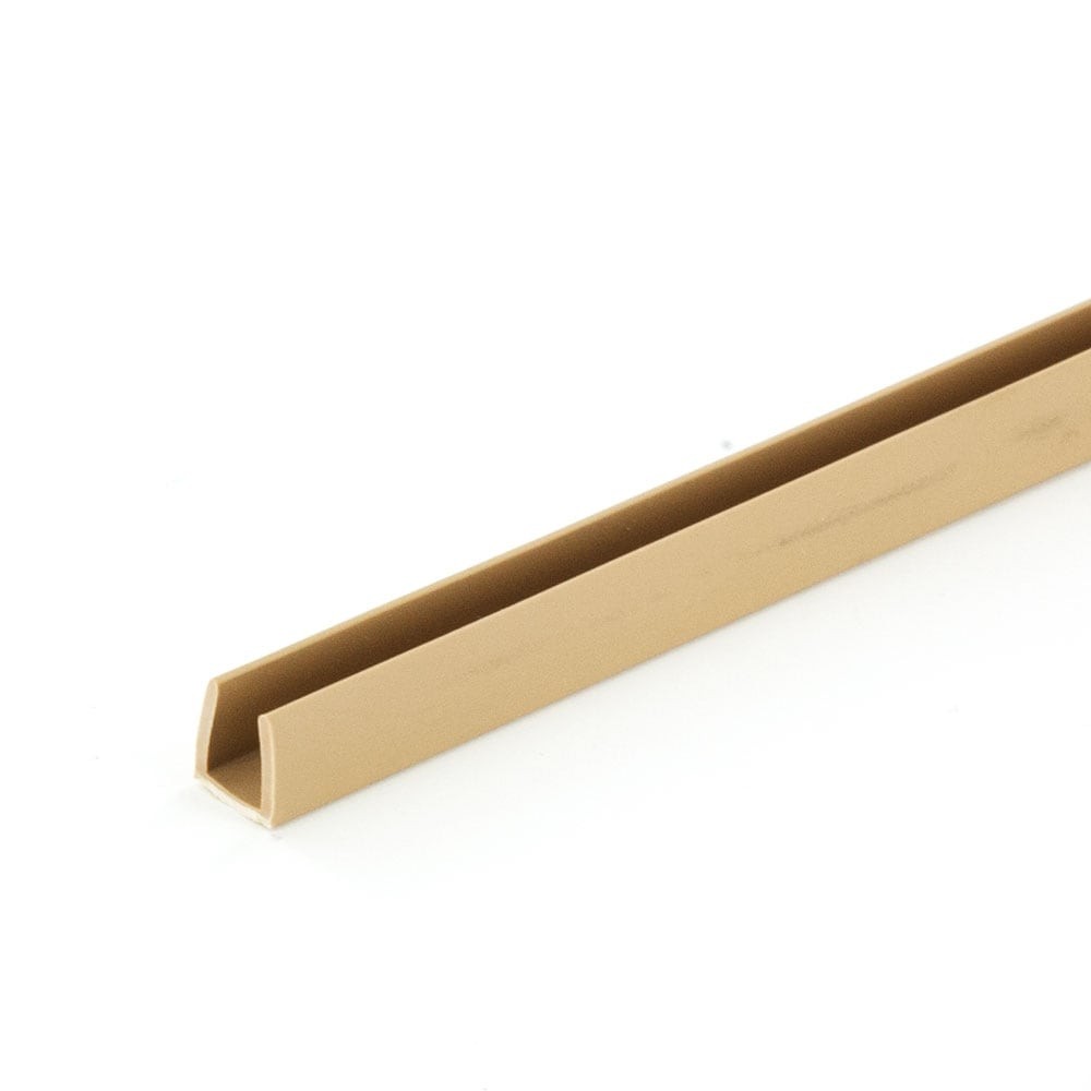 Outwater Beige 1/4'' Styrene Plastic U-Channel/C-Channel - Size Options