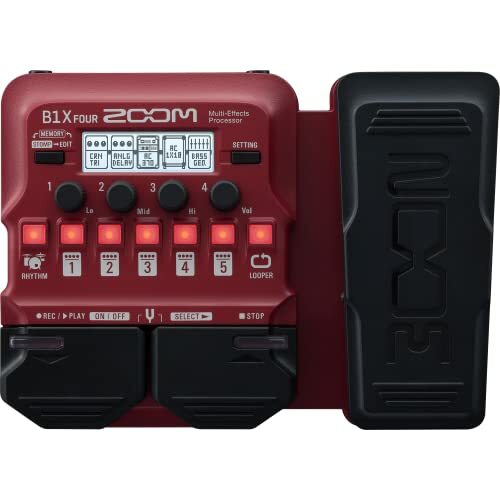 ZOOM B1X FOUR Bass Guitar Multi-Effects Processor 500mA Red NEW from Japan