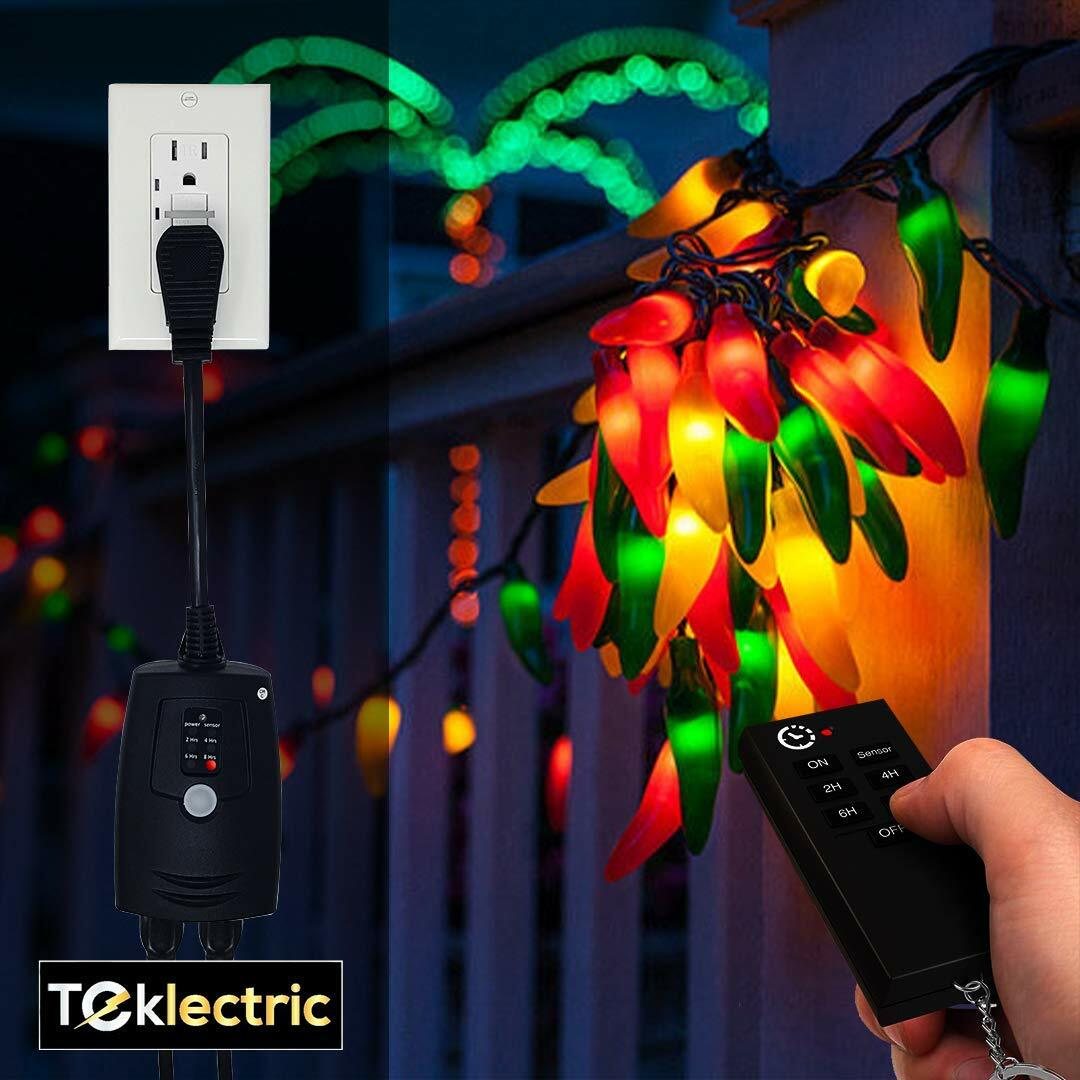 Weatherproof Outdoor Remote Control Outlets w/ Wireless Remote & Countdown Timer